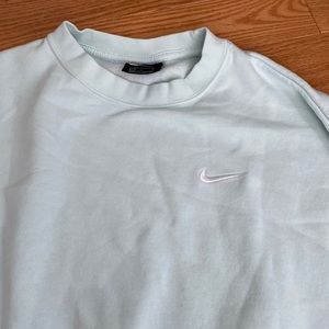 brand new size large nike cropped crew neck (teal)